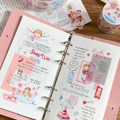 Molinta Kiss-Cut Washi Tape – Pink Cream Blue — gallery