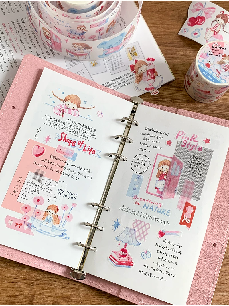 Molinta Kiss-Cut Washi Tape – Pink Cream Blue — gallery