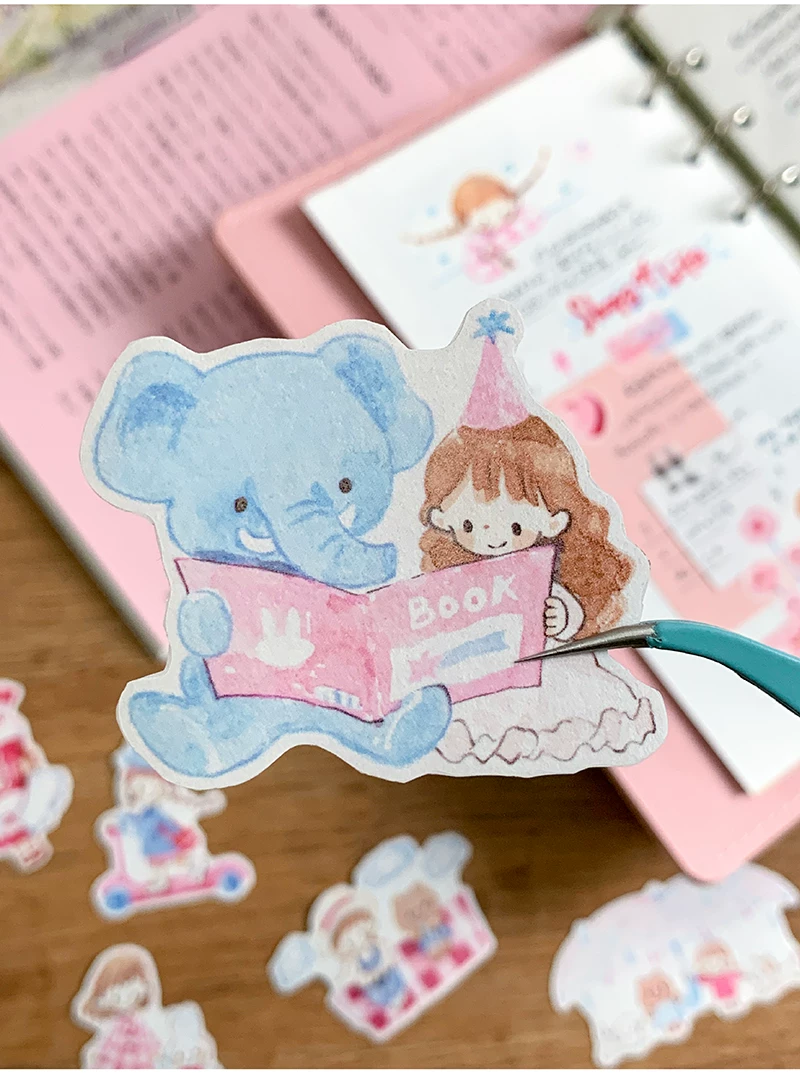 Molinta Kiss-Cut Washi Tape – Pink Cream Blue — gallery