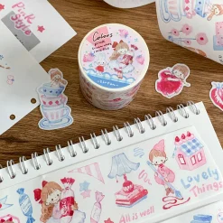 Molinta Kiss-Cut Washi Tape – Pink Cream Blue — gallery
