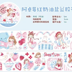 Molinta Kiss-Cut Washi Tape – Pink Cream Blue — gallery