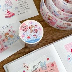 Molinta Kiss-Cut Washi Tape – Pink Cream Blue — gallery