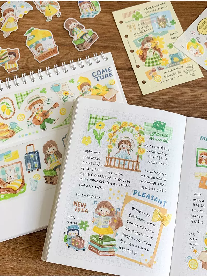 Molinta Kiss-Cut Washi Tape – Yellow Green Blue — gallery