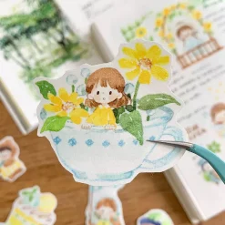 Molinta Kiss-Cut Washi Tape – Yellow Green Blue — gallery