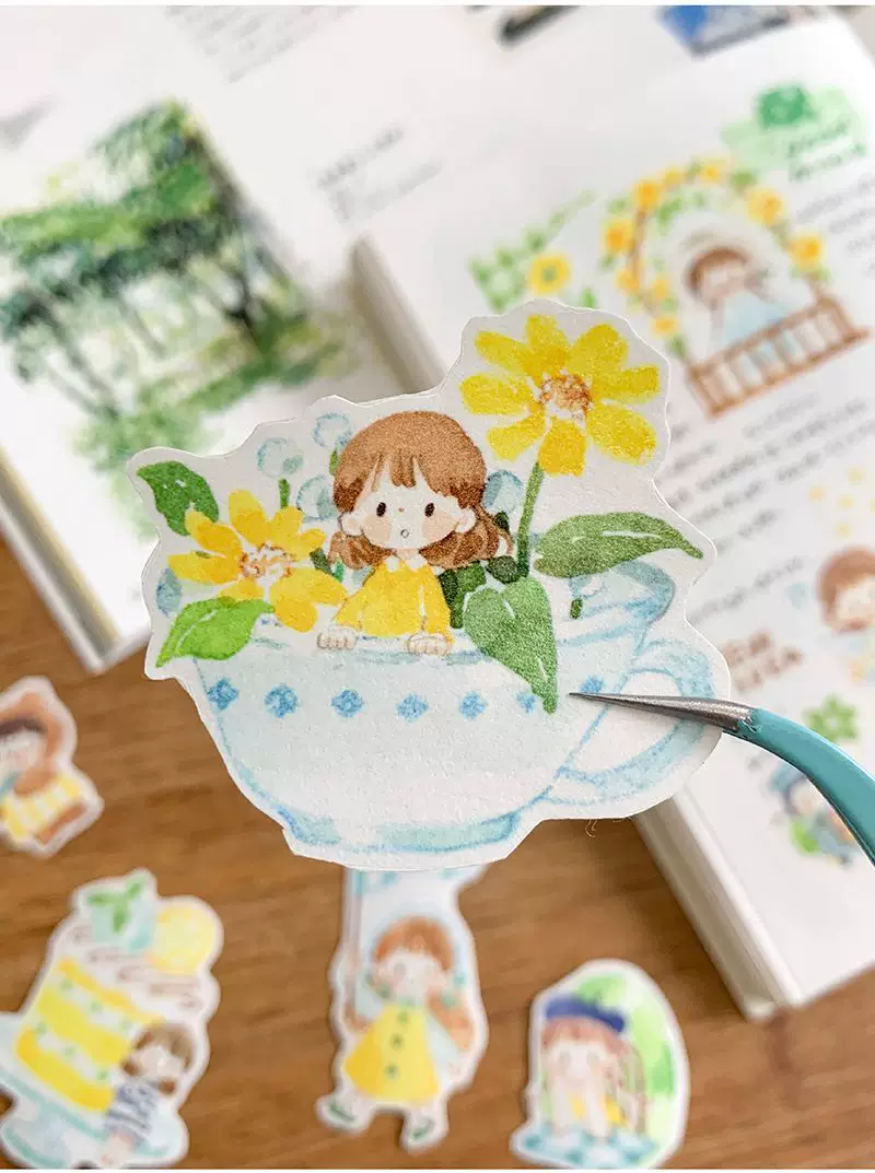 Molinta Kiss-Cut Washi Tape – Yellow Green Blue — gallery