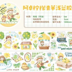 Molinta Kiss-Cut Washi Tape – Yellow Green Blue — gallery