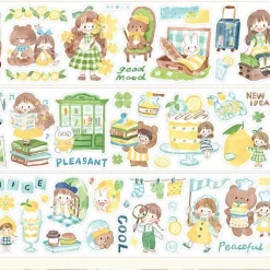 Molinta Kiss-Cut Washi Tape – Yellow Green Blue — gallery