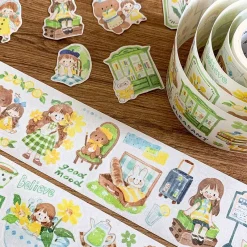 Molinta Kiss-Cut Washi Tape – Yellow Green Blue — gallery