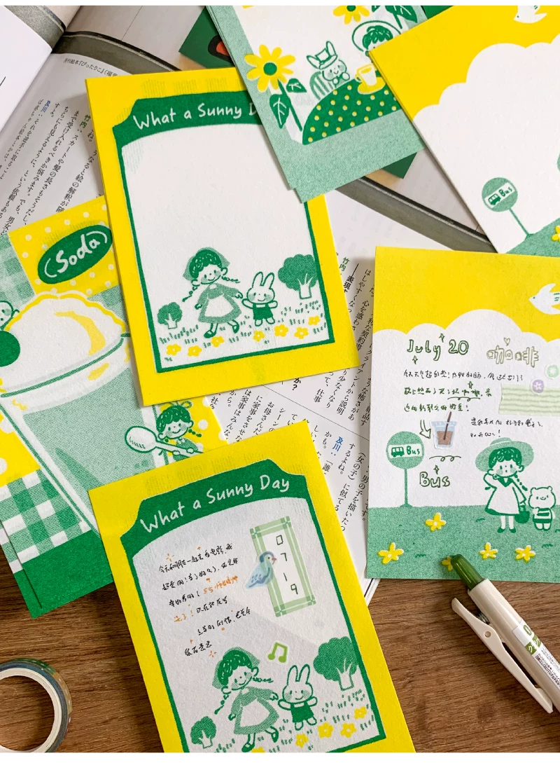 Molinta Memo Pad – RISO Yellow Green — gallery