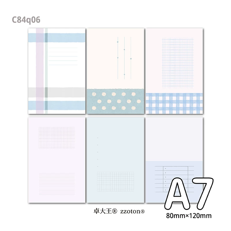 Molinta Memo Paper – Misty Blue-Purple (Pocket Size)