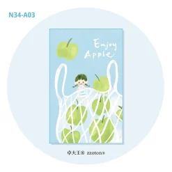 Molinta Mini Sticker Release Paper Notebook – Green Apple — gallery