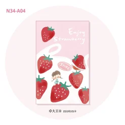 Molinta Mini Sticker Release Paper Notebook – Strawberry — gallery