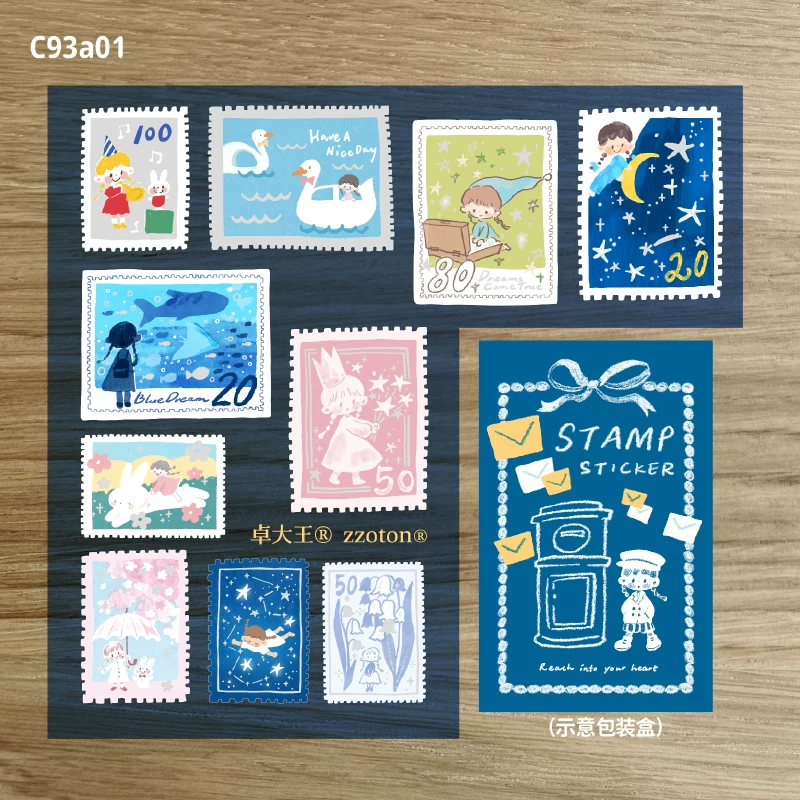 Molinta Postage Stamp Stickers – Blue — gallery