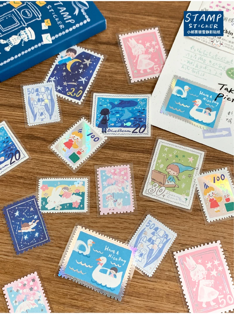 Molinta Postage Stamp Stickers – Blue — gallery