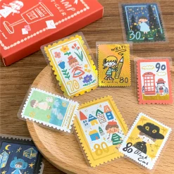 Molinta Postage Stamp Stickers – Red