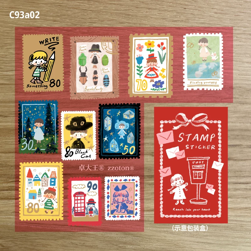 Molinta Postage Stamp Stickers – Red — gallery