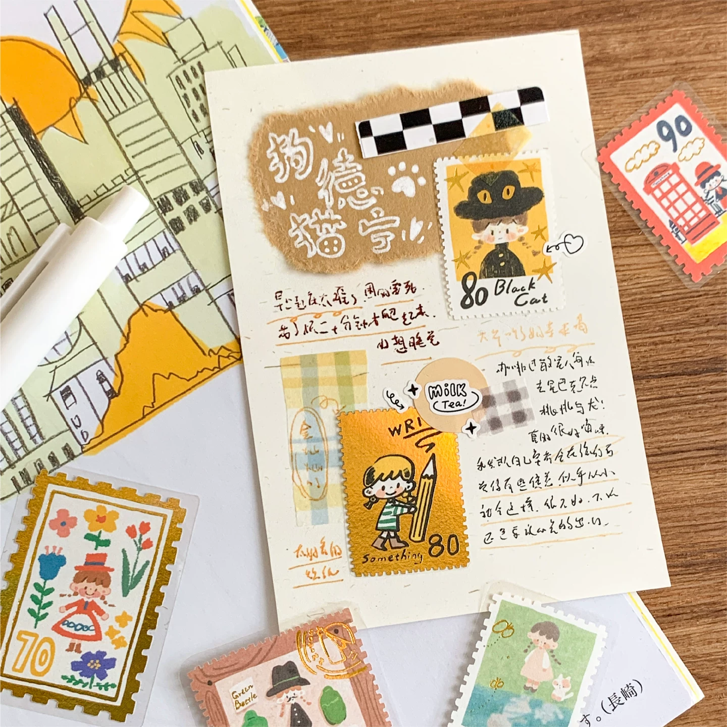 Molinta Postage Stamp Stickers – Red — gallery