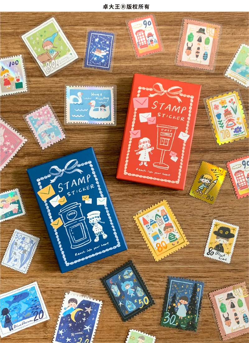 Molinta Postage Stamp Stickers – Red — gallery