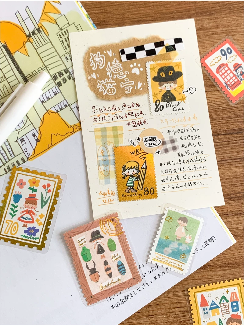 Molinta Postage Stamp Stickers – Red — gallery
