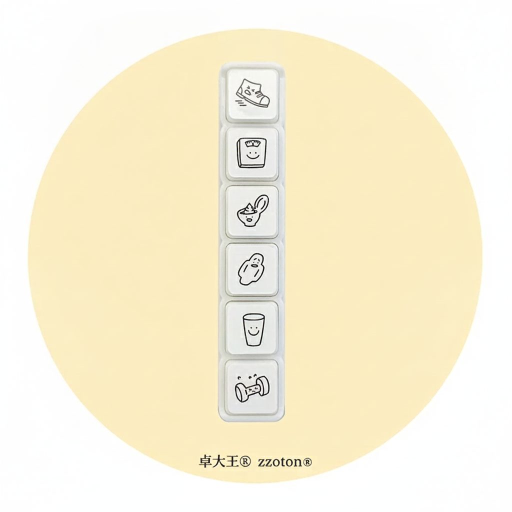 Molinta Pre-inked Button Stamp Set – Daily Log