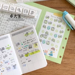 Molinta Pre-inked Button Stamp Set – Daily Log — gallery