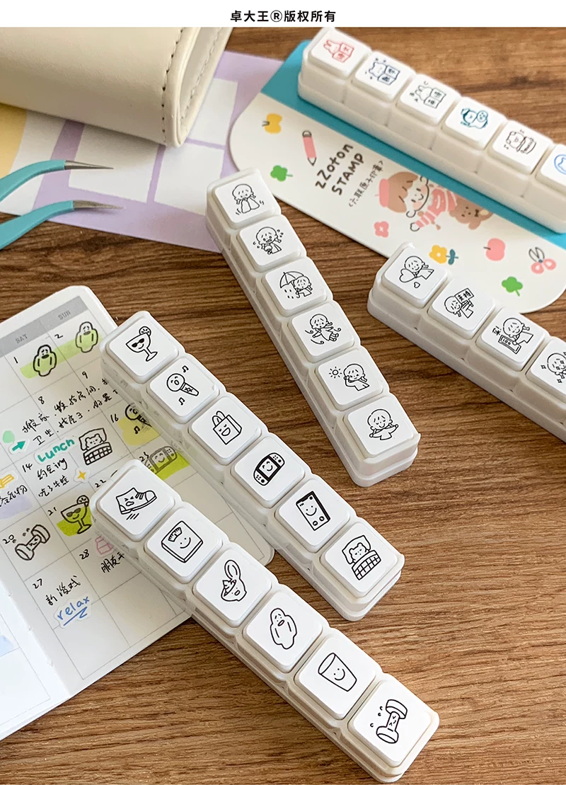 Molinta Pre-inked Button Stamp Set – Feelings — gallery