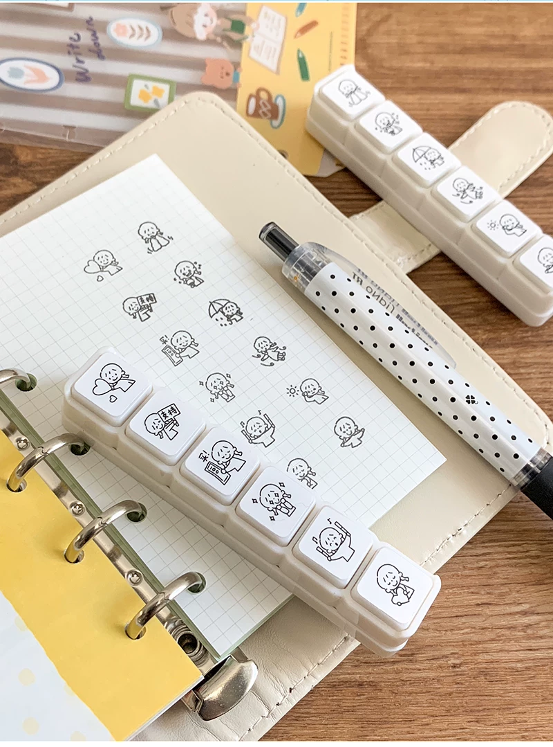 Molinta Pre-inked Button Stamp Set – Feelings — gallery