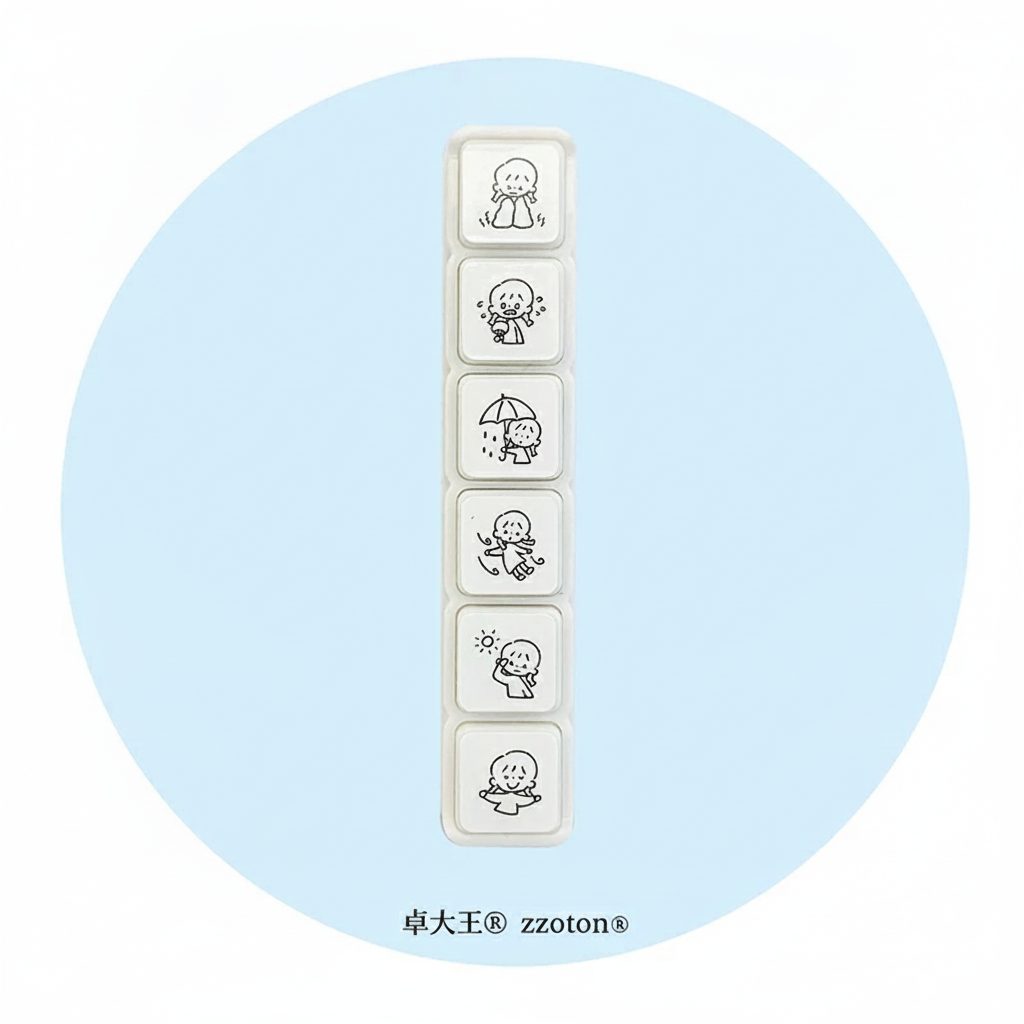 Molinta Pre-inked Button Stamp Set – Weather