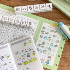 Molinta Pre-inked Button Stamp Set – Weather — gallery