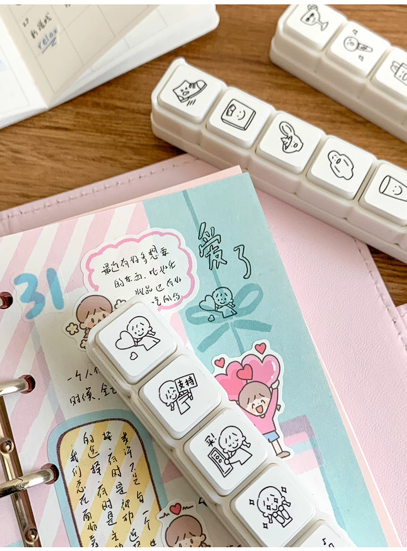 Molinta Pre-inked Button Stamp Set – Weather — gallery