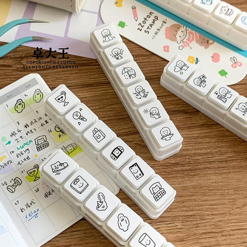 Molinta Pre-inked Button Stamp Set – Weather — gallery
