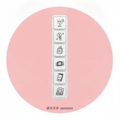 Molinta Pre-inked Push Button Stamp Set – After-Work Plans