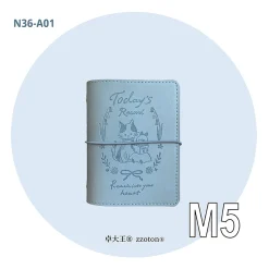 Molinta PU Ring Binder Cover – Grey-Blue Cat (M5)