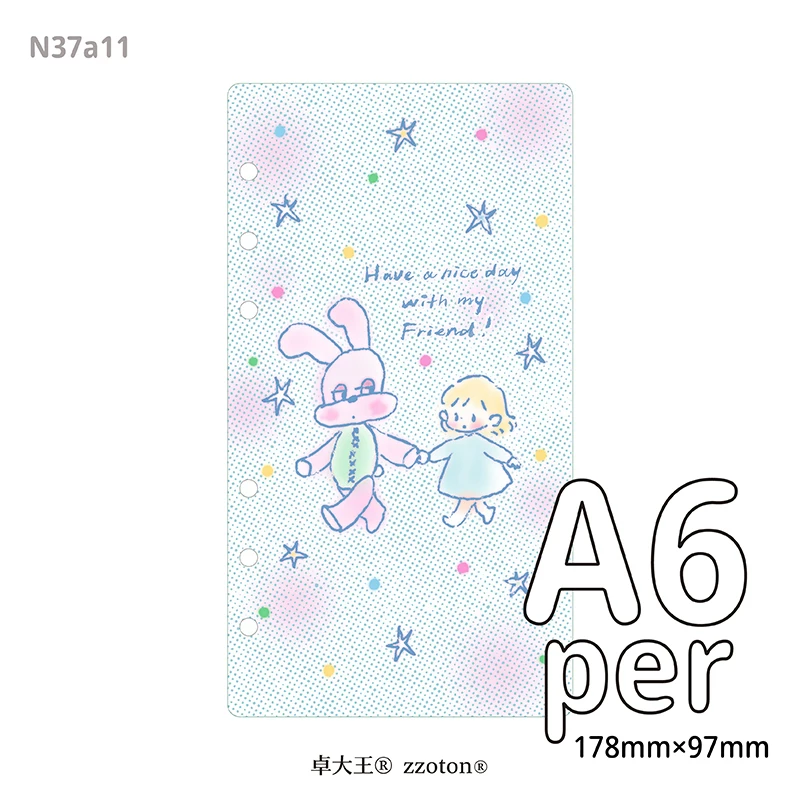 Molinta Ring Binder Folder Insert – Pink Friendship (Personal Size)