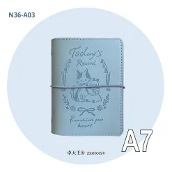 Molinta Ring Binder – Grey-Blue Cat (Pocket Size) — gallery