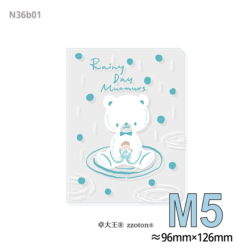 Molinta Ring Binder – Rainy Day Bear (M5 Size)