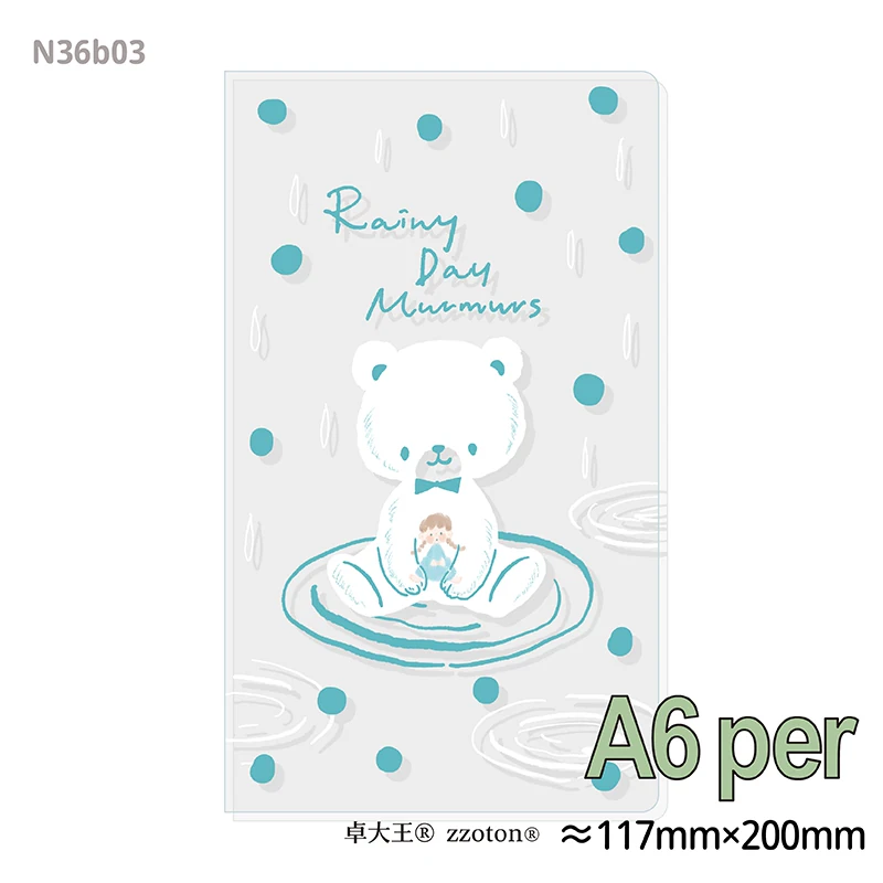 Molinta Ring Binder – Rainy Day Bear (Personal Size)
