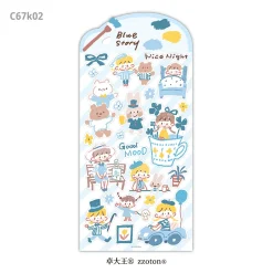 Molinta Stickers – Blue Doodles