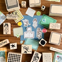 Molinta Wooden Stamp – Bear Reading — gallery