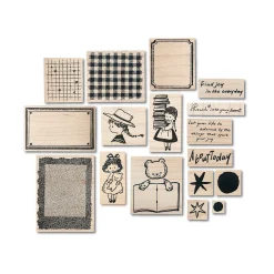 Molinta Wooden Stamp – Bear Reading — gallery