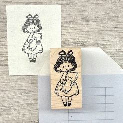 Molinta Wooden Stamp – Girl with Bear