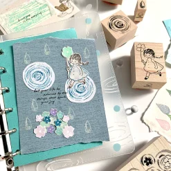 Molinta Wooden Stamp – Girl With Clover — gallery