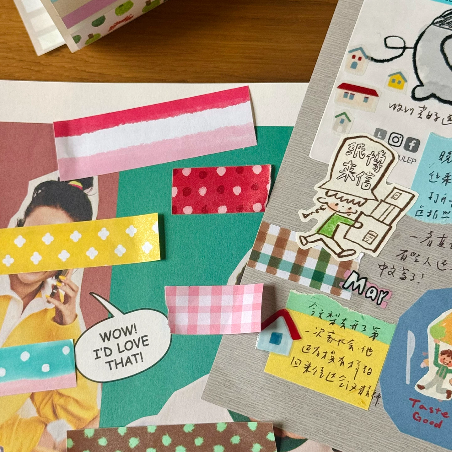 Molinta Kiss-cut Writable Tape - Vibrant Pattern 3