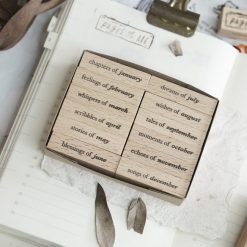 Black Milk Project Pages of Me Months Rubber Stamp Set