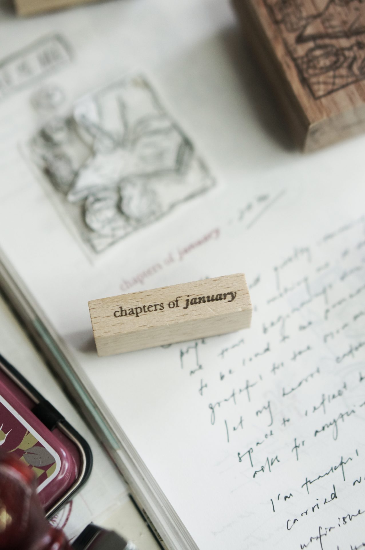Black Milk Project Pages of Me Months Rubber Stamp Set