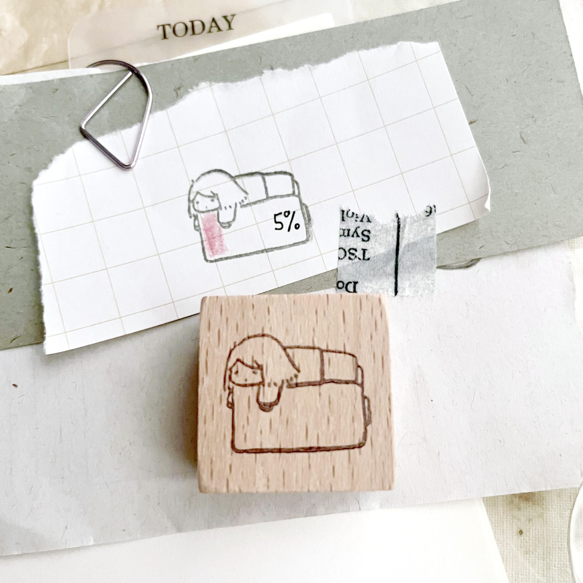 Ms Bulat Rubber Stamp – Today Tired