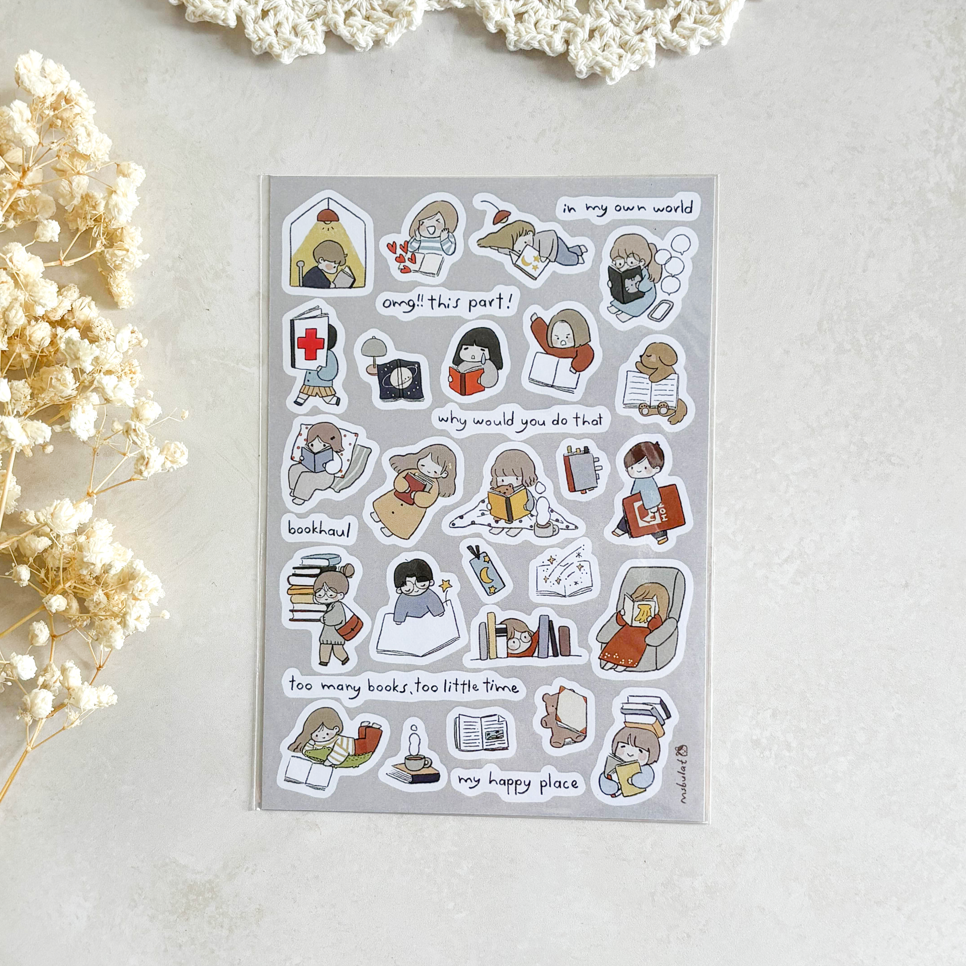 Ms Bulat Sticker Sheet – Bookworm Life