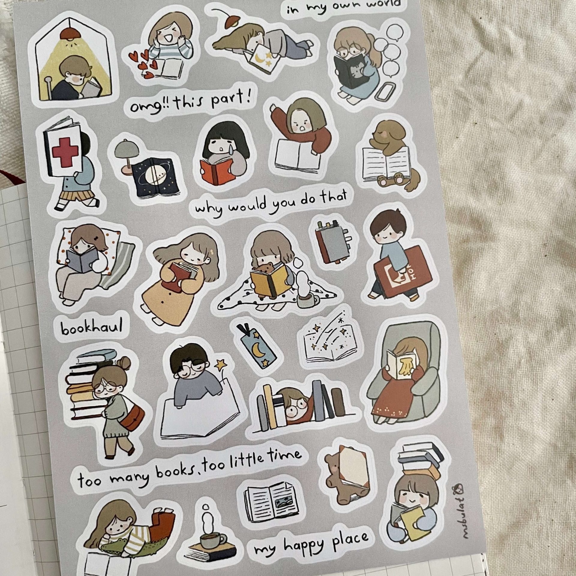 Ms Bulat Sticker Sheet – Bookworm Life — gallery