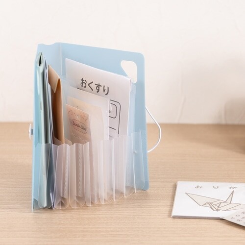 Nakabayashi Katazuku Accordion File A5 – Mist Pink — gallery