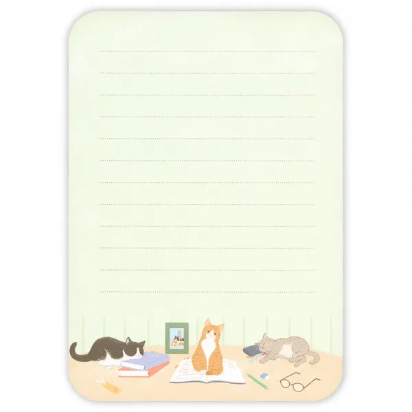 NB Wanova Nyantomo Cats Letter Set - On the Desk